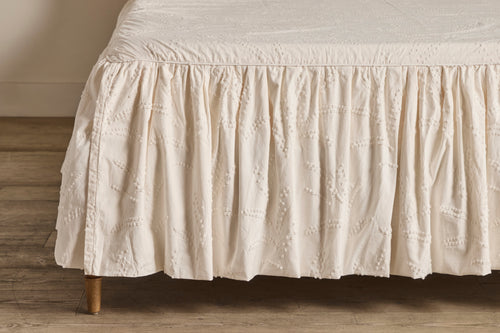 HAZEL RUFFLED COVERLET IN NATURAL