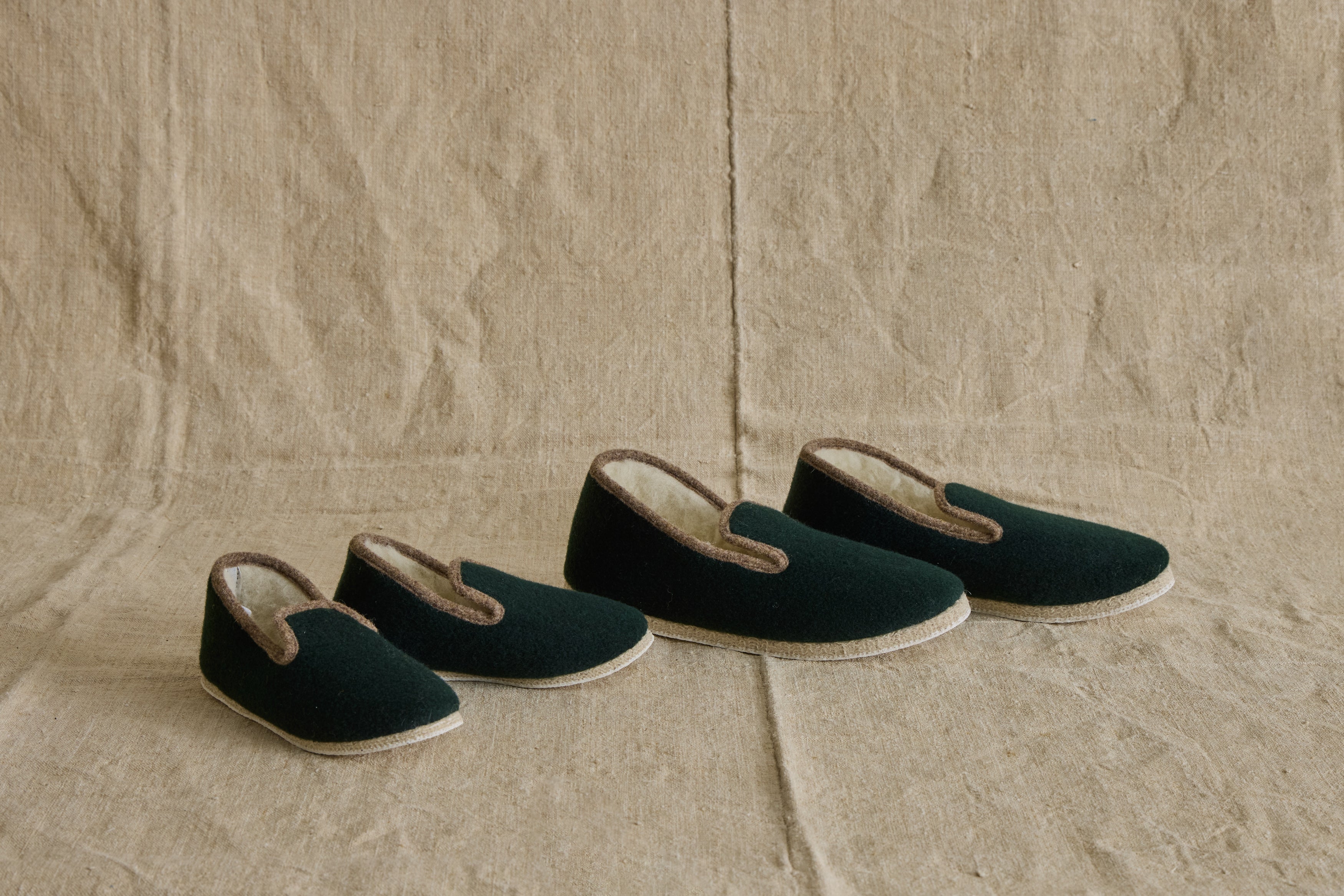 Children's Charentaises Slippers in Vert