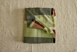Merino Wool & Cashmere Throw in Basil Plaid