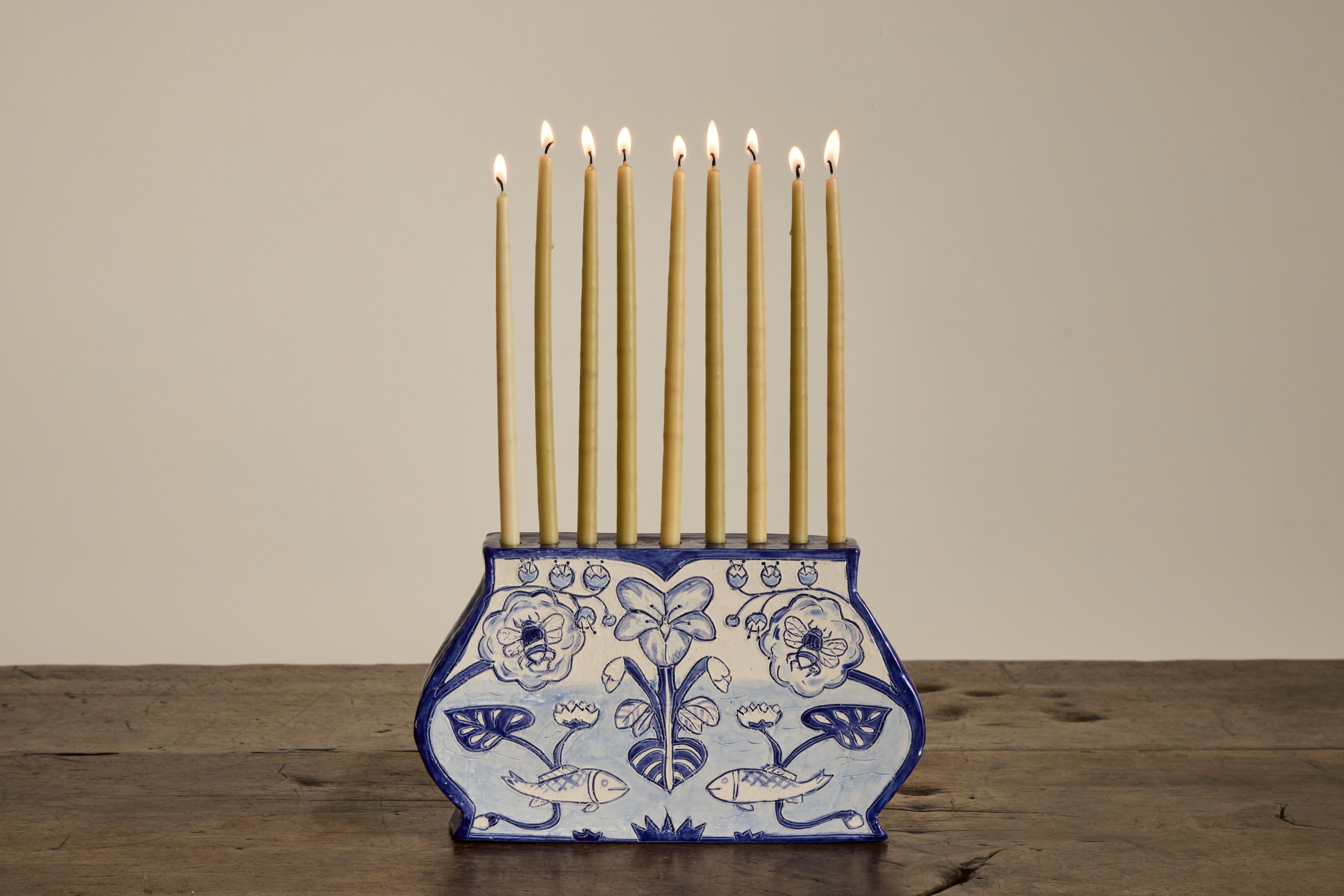 Ceramic Fish Menorah