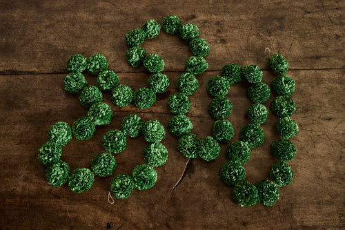 PAPER GARLAND IN BALSAM GREEN