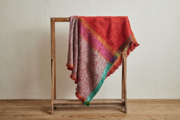Nickey Kehoe Mohair Throw in Red Clay
