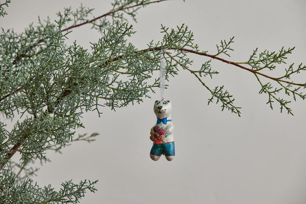 Bear with Flowers Ornament