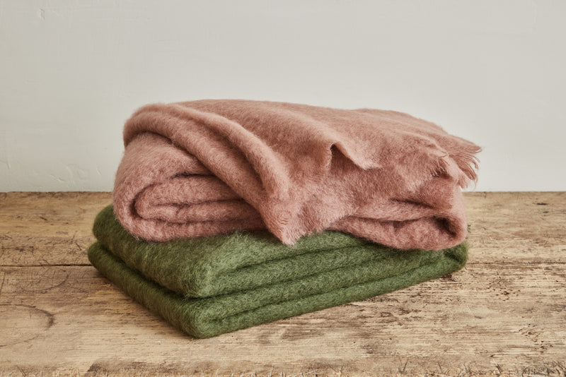 Nickey Kehoe Mohair Throw in Spruce