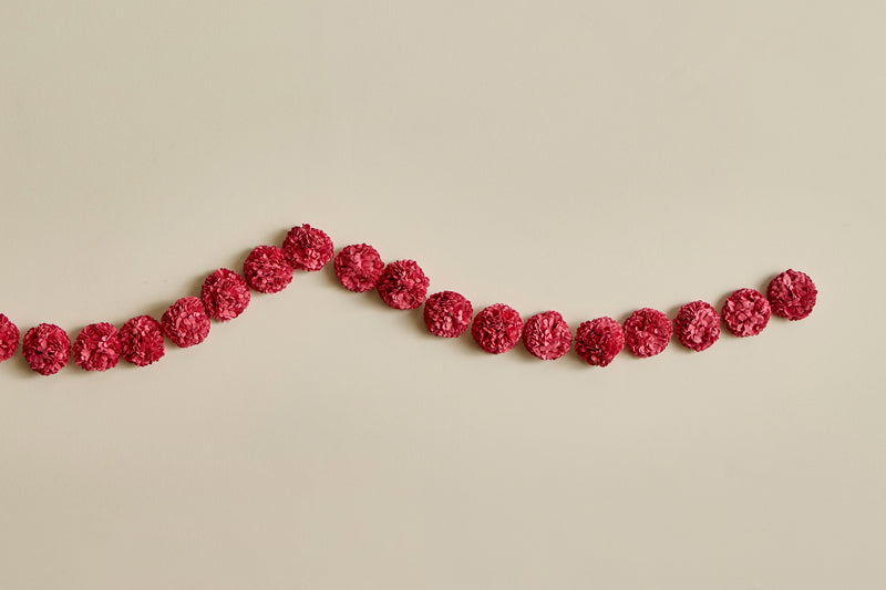 Paper Garland in Camellia Pink