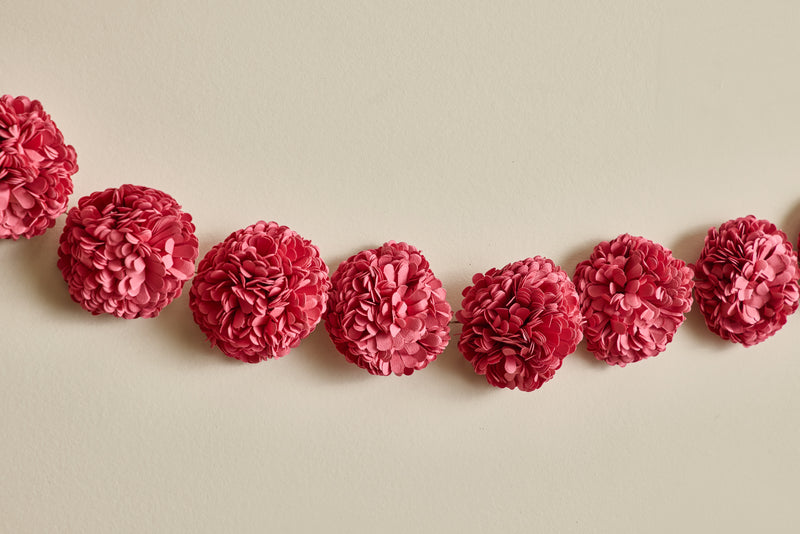Paper Garland in Camellia Pink