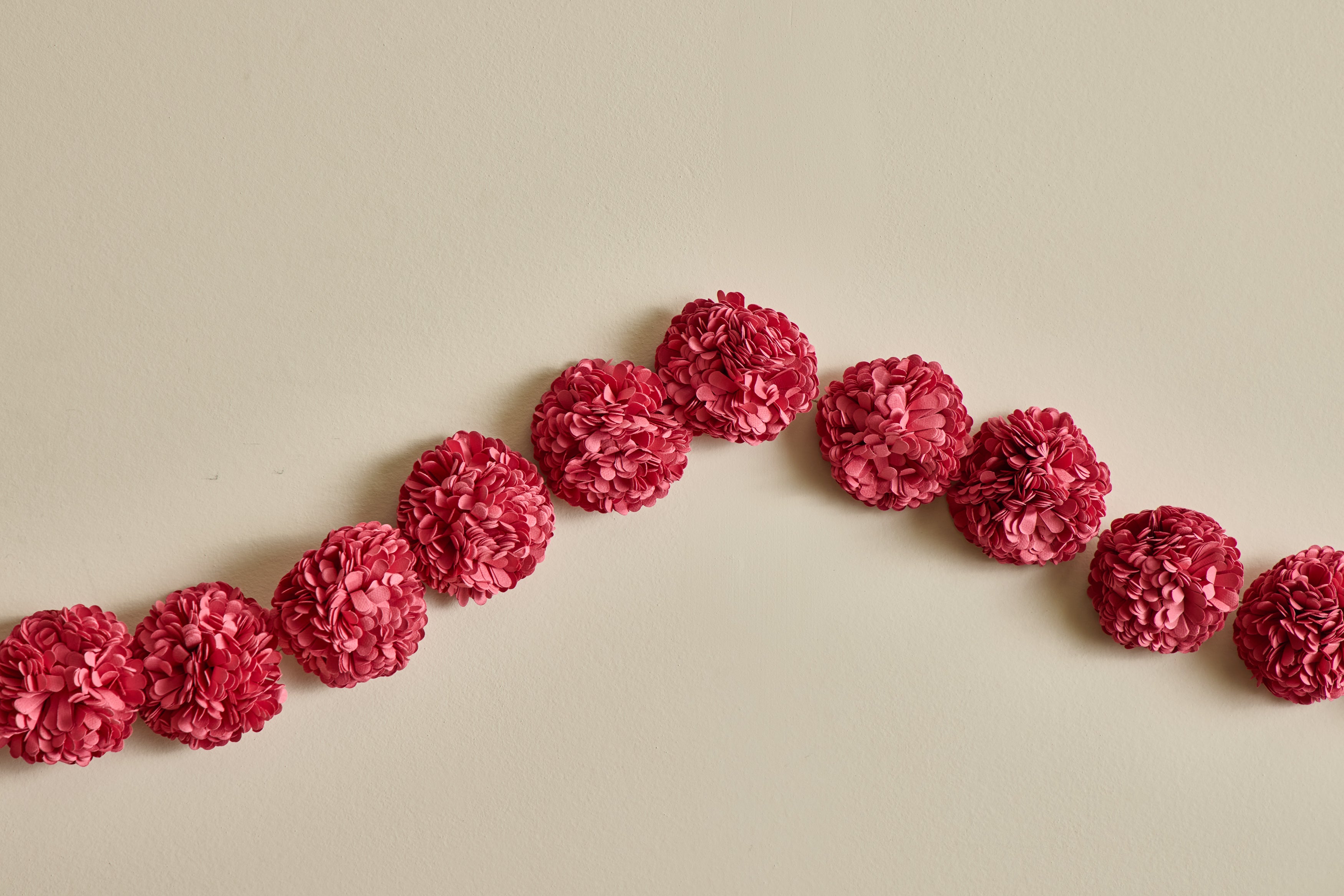 Paper Garland in Camellia Pink