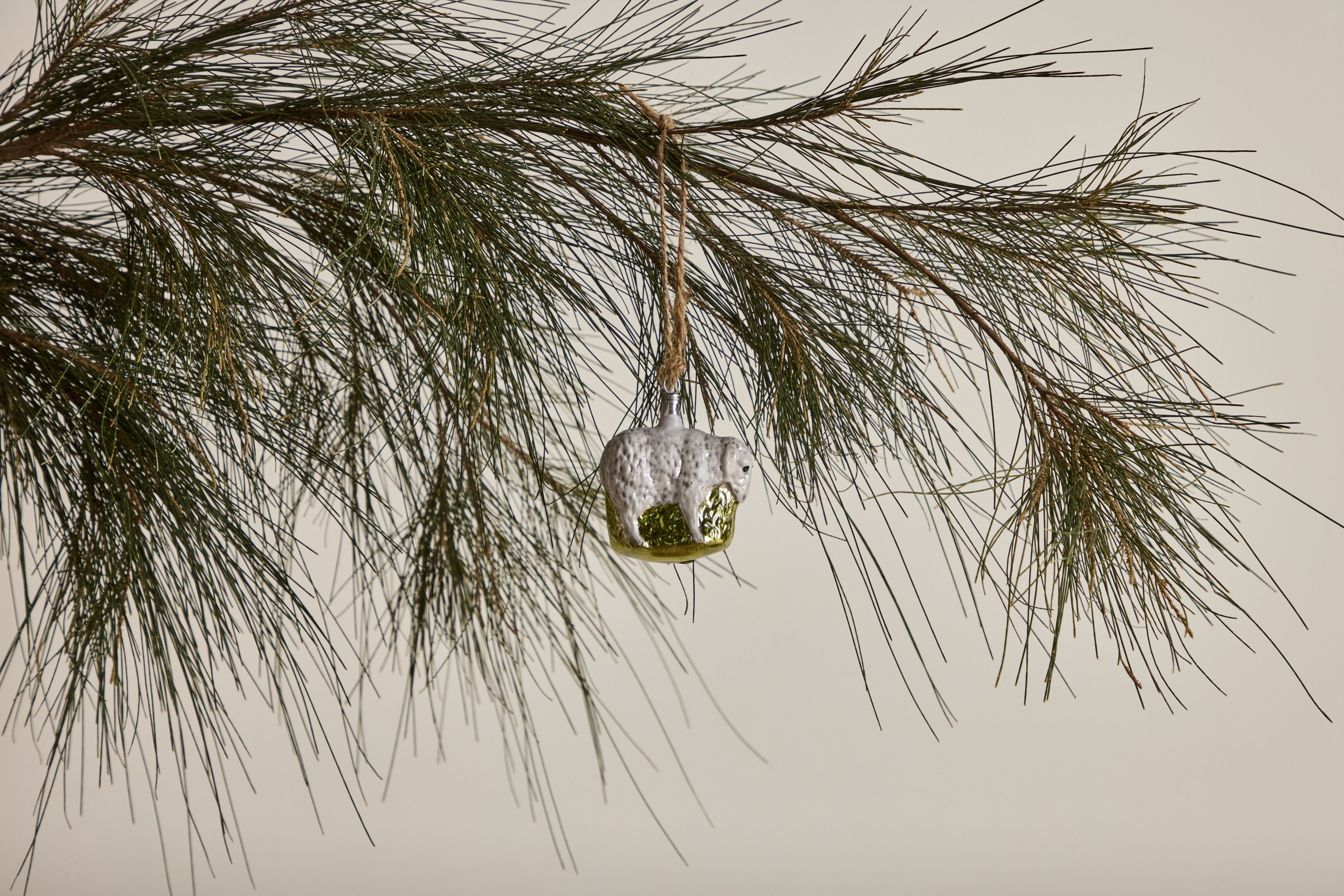 Glass Sheep Ornament