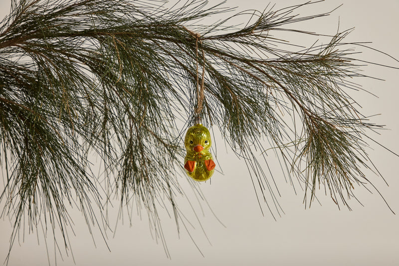 Glass Duckling Ornament