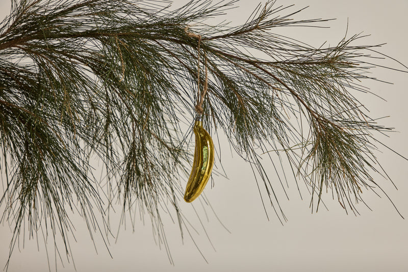 Glass Banana Ornament