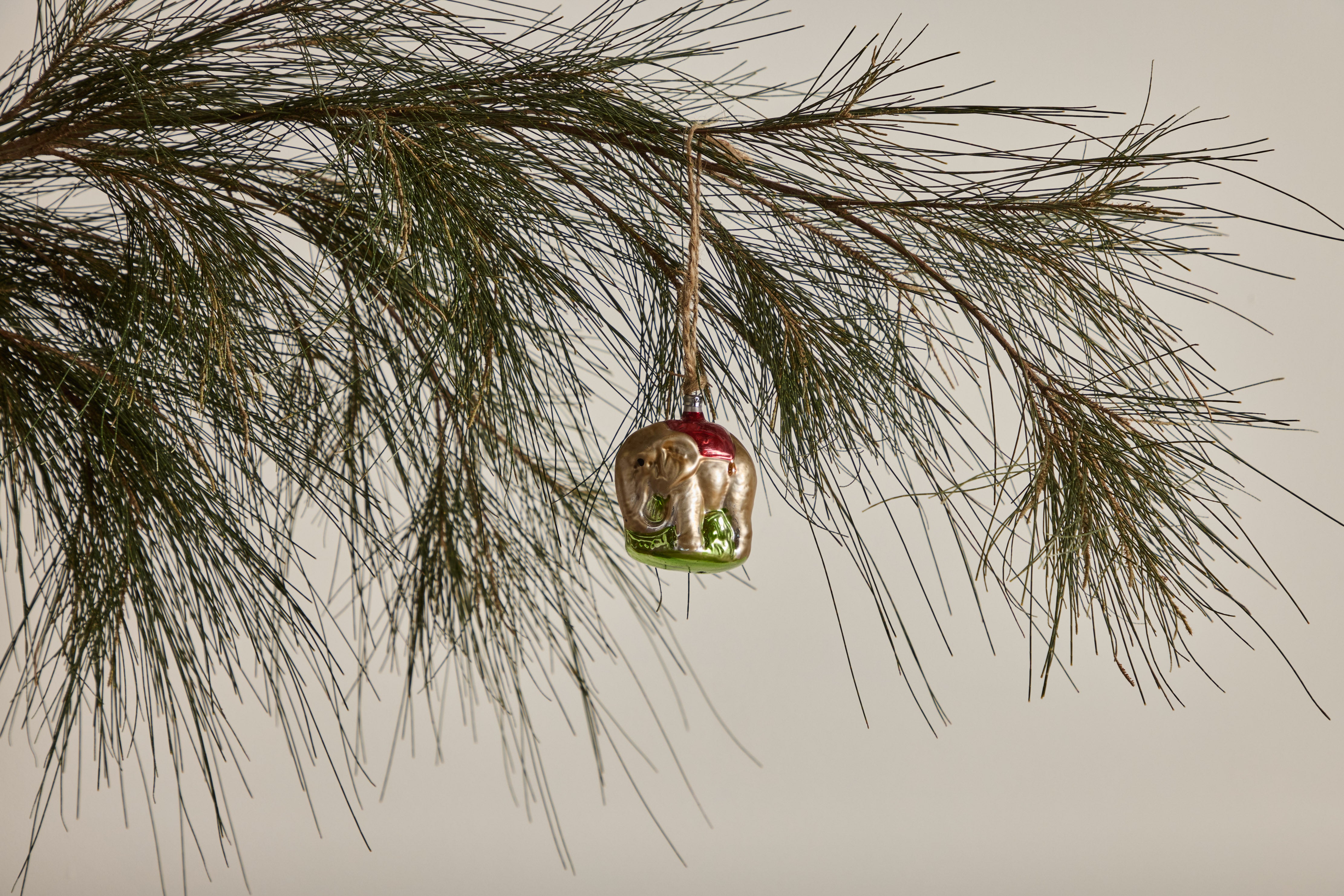 Glass Elephant Ornament