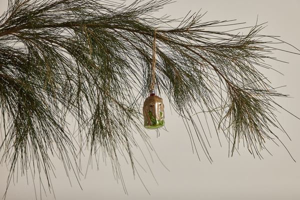 Glass Elephant Ornament