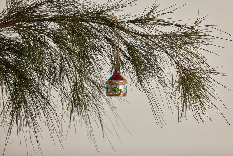 Glass Merry Go Round Ornament