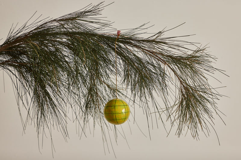 Painted Ball Ornament, Citron