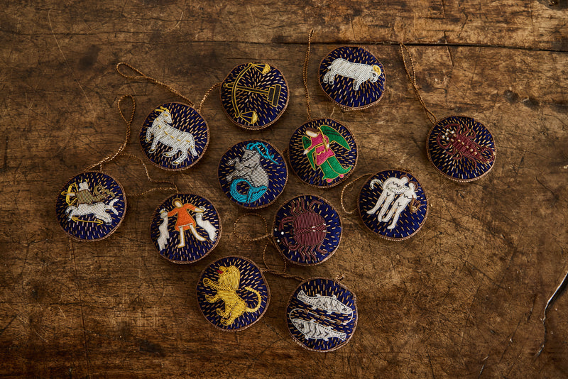 Zodiac Hand Beaded Ornaments