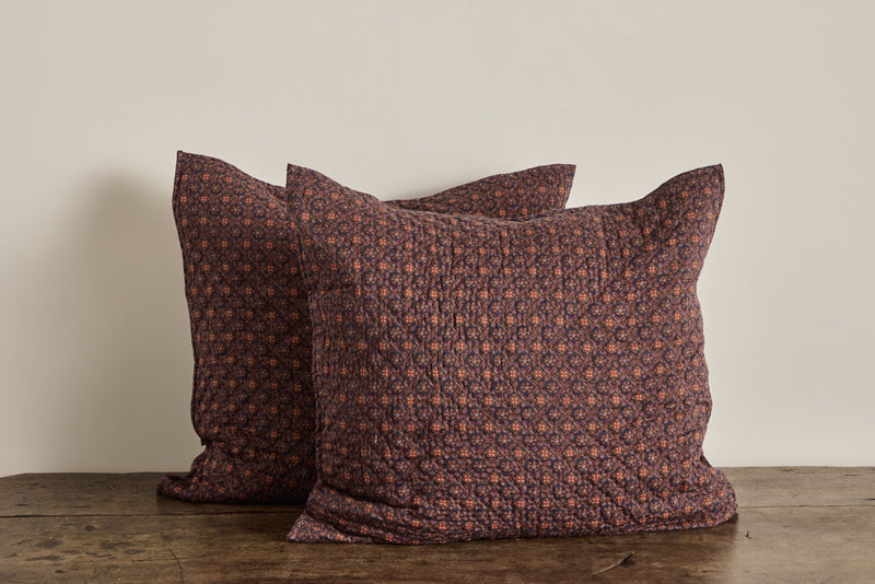 Nickey Kehoe, Set of 2 Aubergine Kerchief Shams