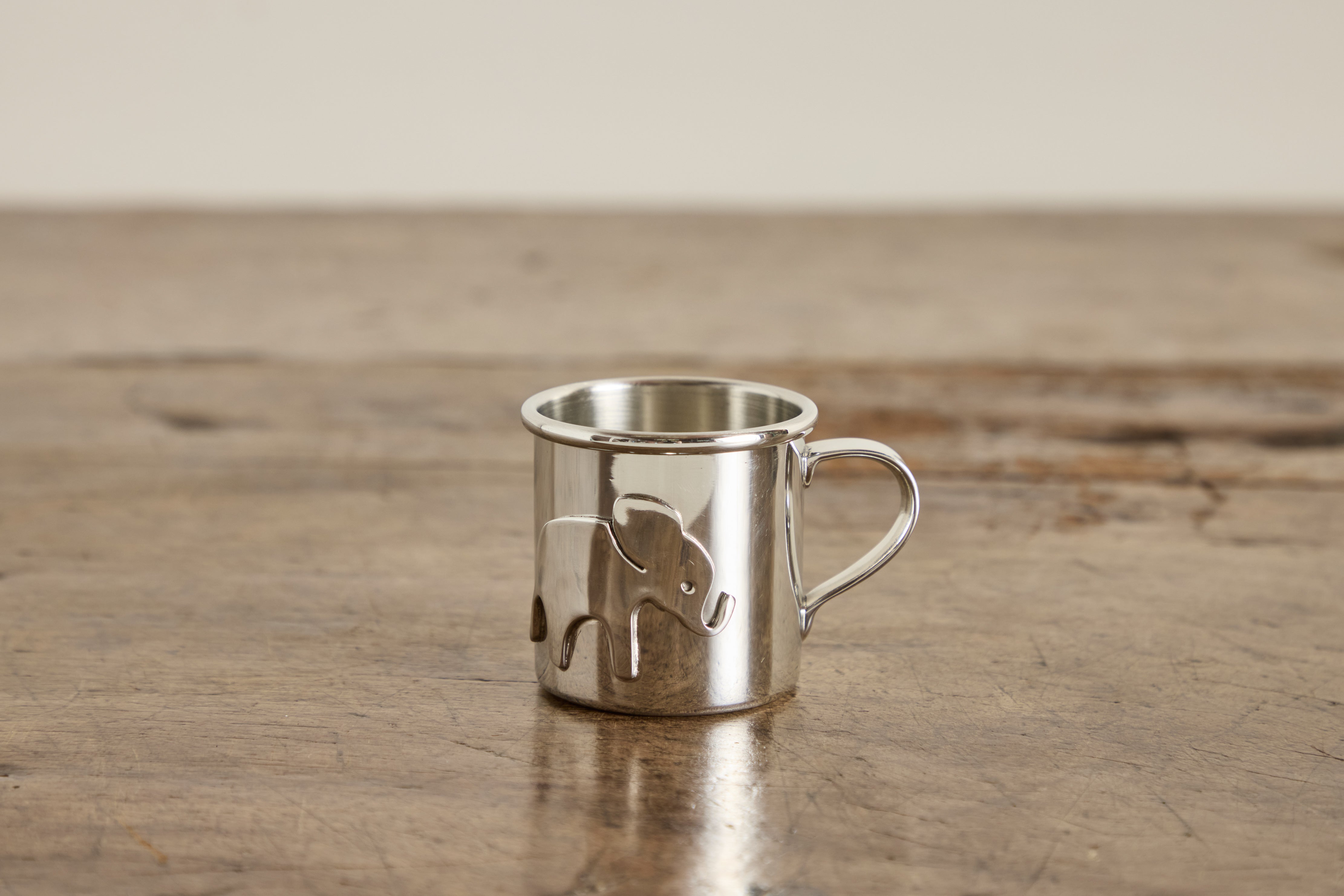 Pewter Elephant Baby Cup