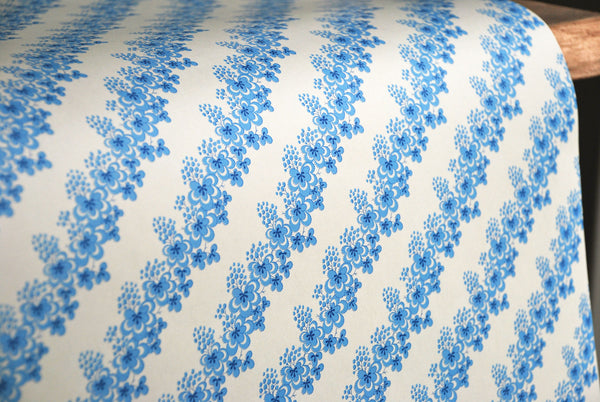Folies Bergere Wallpaper in Blue Ribbon