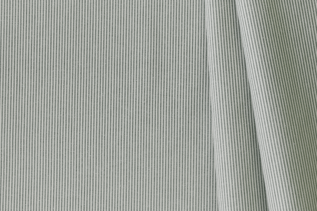 Humbug Ticking, Green/White
