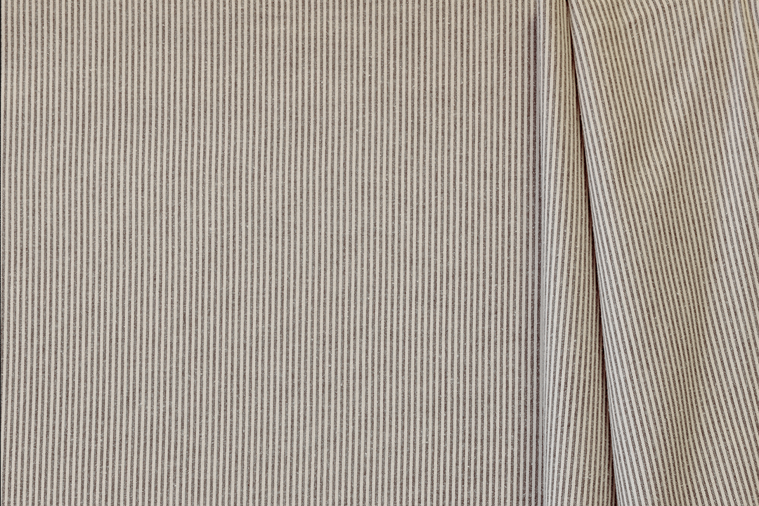 Humbug Ticking, Brown/White