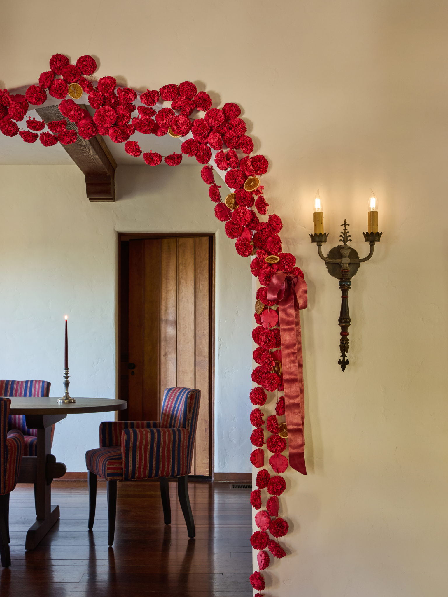 Paper Garland in Camellia Pink