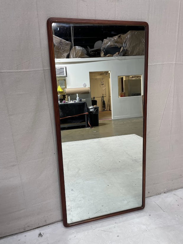 VTG LG STAINED WOOD MIRROR