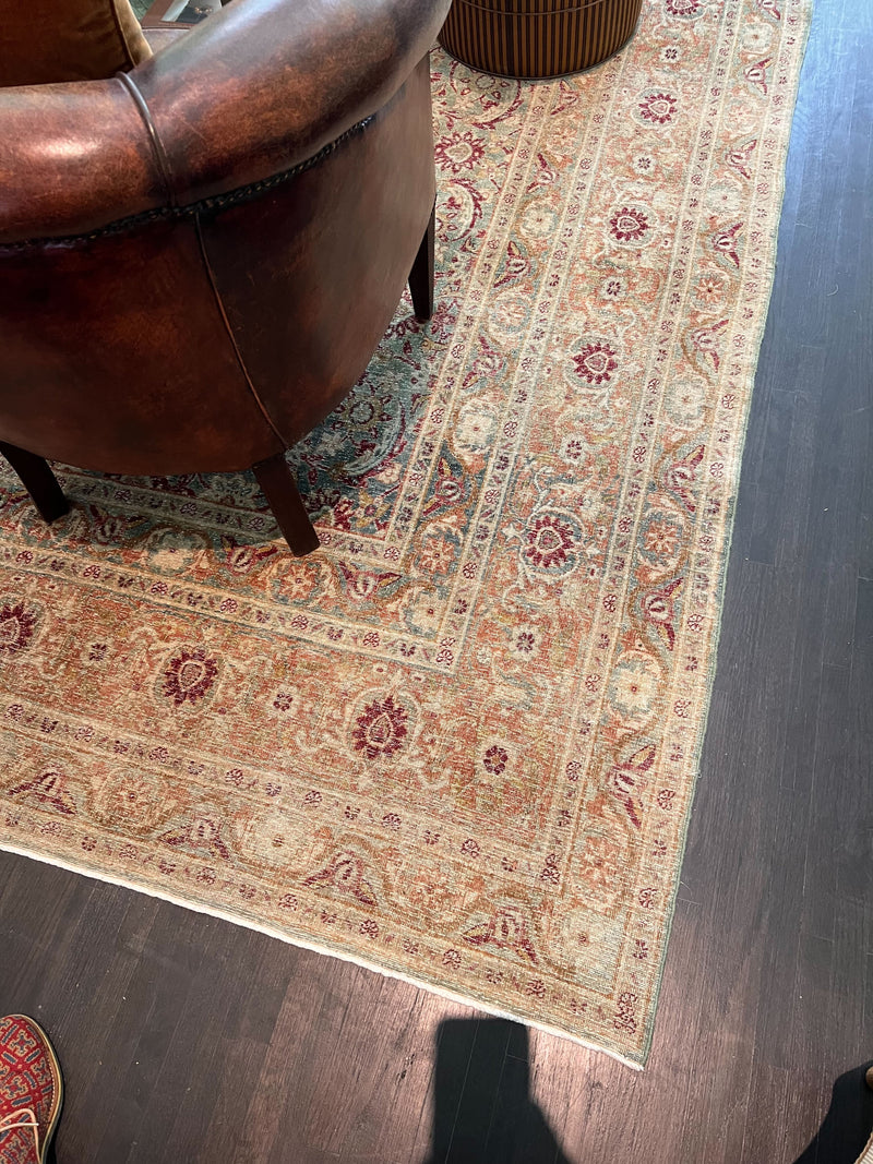 VTG GOLD/BLUE YAZ RUG