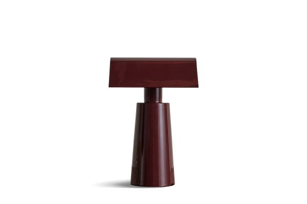 Portable Table Lamp, Burgundy
