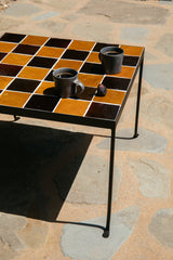 Burnt Sugar & Amber Tile Side Table