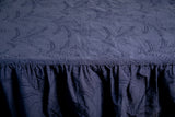 Hazel Ruffled Coverlet in Indigo
