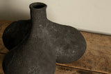 Large Tripod Vessel, Black Volcanic Glaze