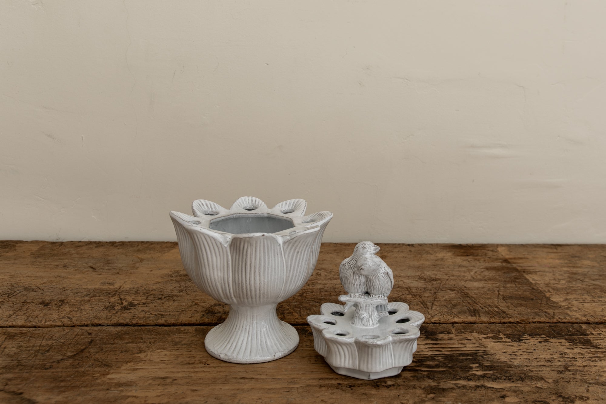 Artichoke Birds Couple Flower Holder