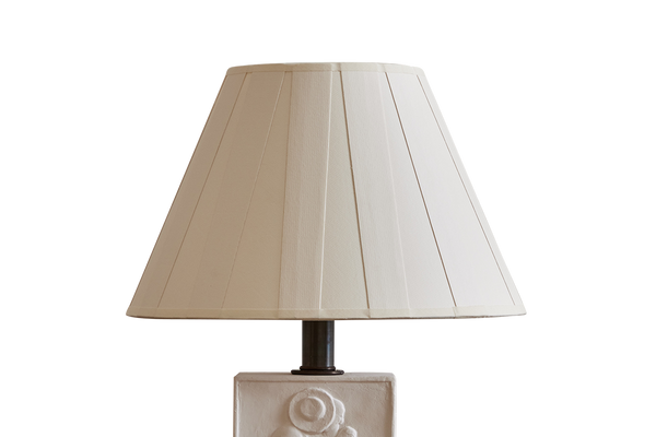 Box Pleated Paper Lampshade, 12"