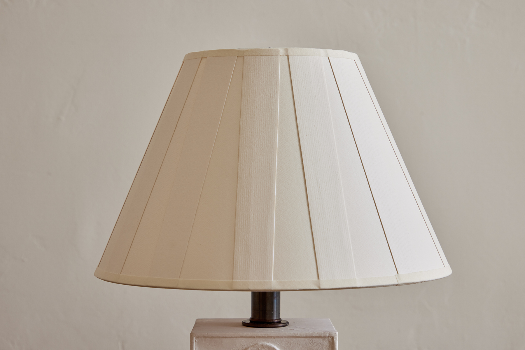 Box Pleated Paper Lampshade, 12"