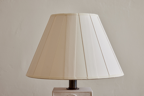 Box Pleated Paper Lampshade, 12"