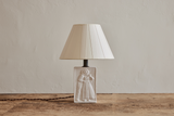 Box Pleated Paper Lampshade, 12"