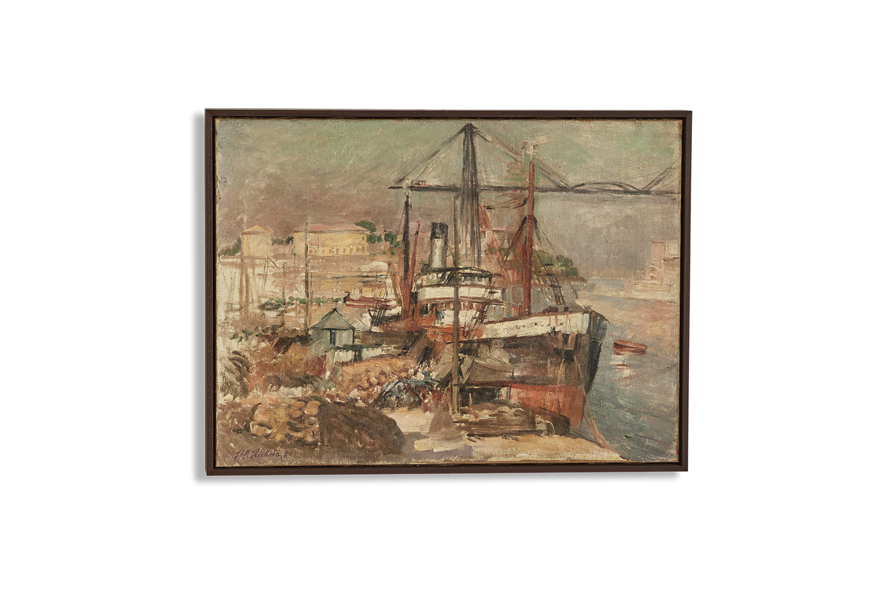 Harbor Boat Painting