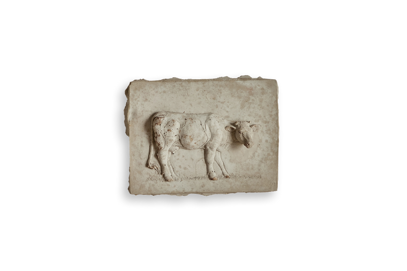 Cow Plaster Wall Relief