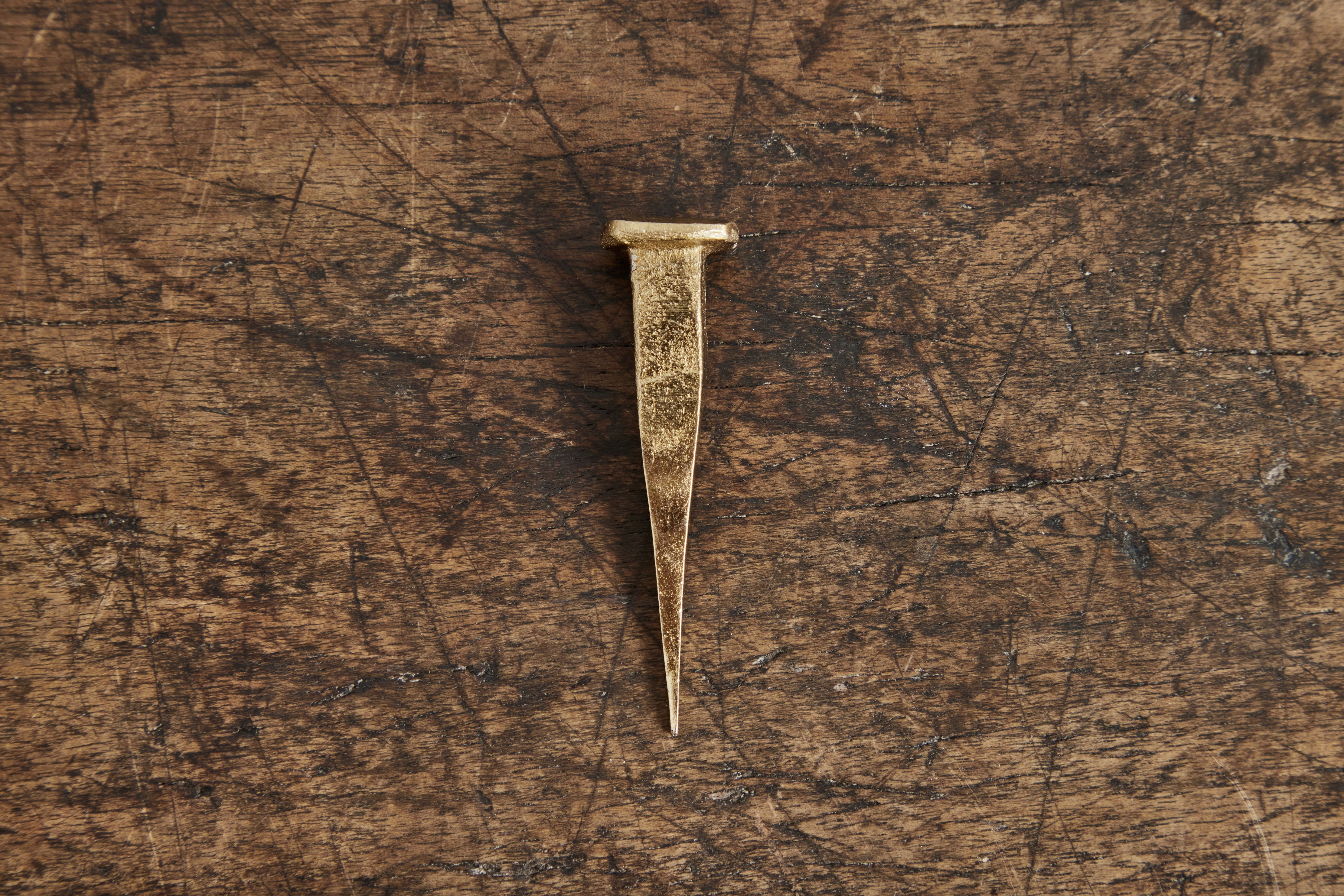 Forged Iron Nail, Brass