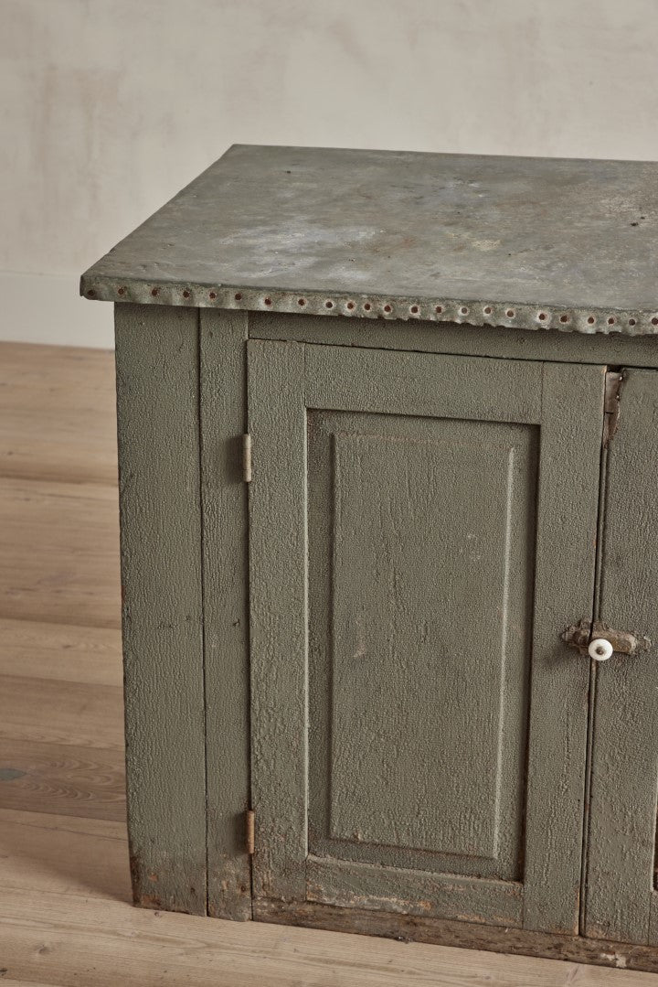 Gray Zinc Top Cabinet