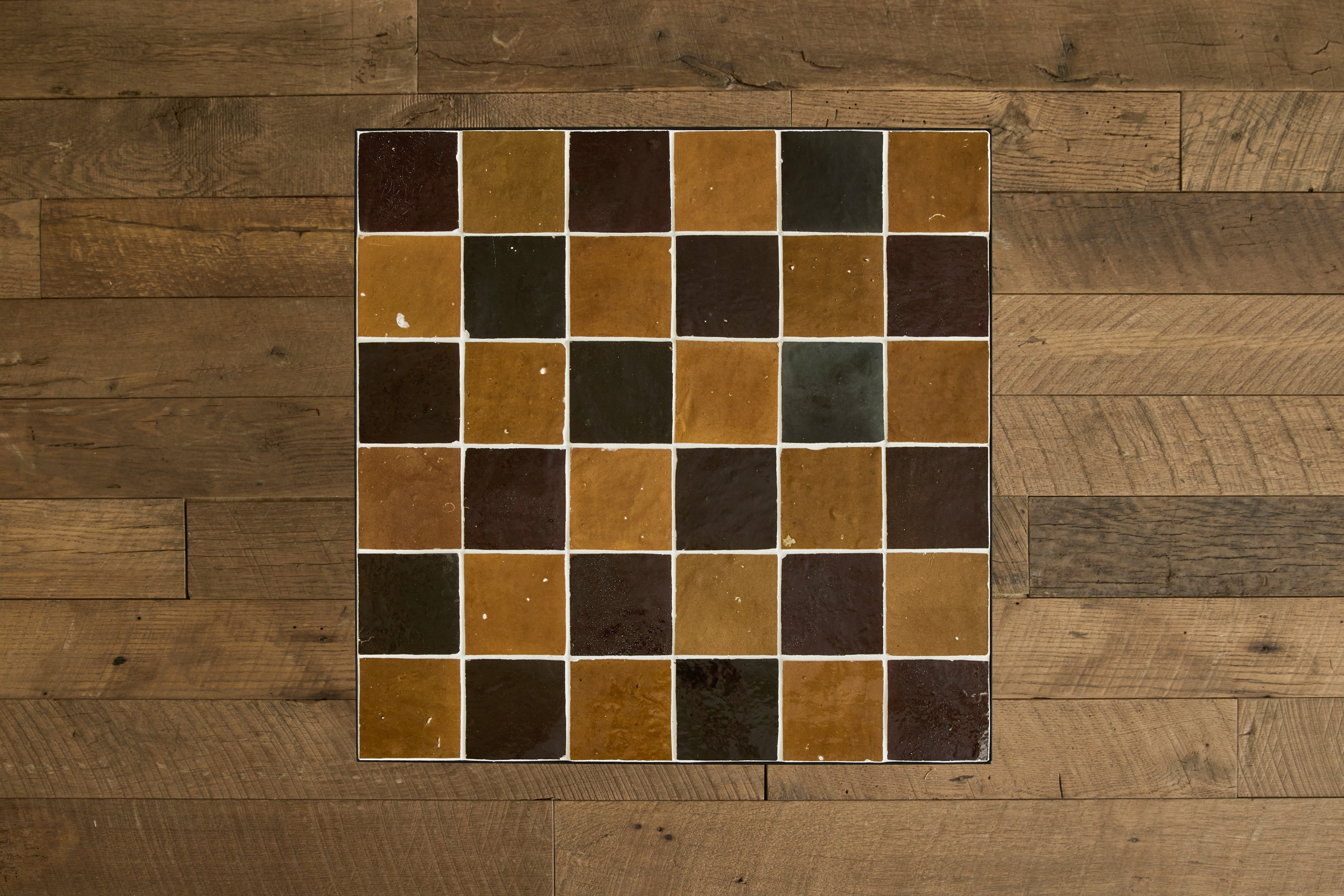Burnt Sugar & Amber Tile Side Table