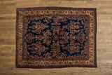 Blue Persian Floral Sarouk Rug 9' X 11'8