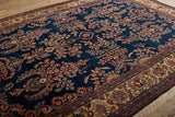 Blue Persian Floral Sarouk Rug 9' X 11'8