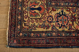 Blue Persian Floral Sarouk Rug 9' X 11'8