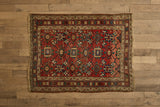 Red Floral Bidjar Rug 4'3 x 6'3