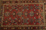 Red Floral Bidjar Rug 4'3 x 6'3