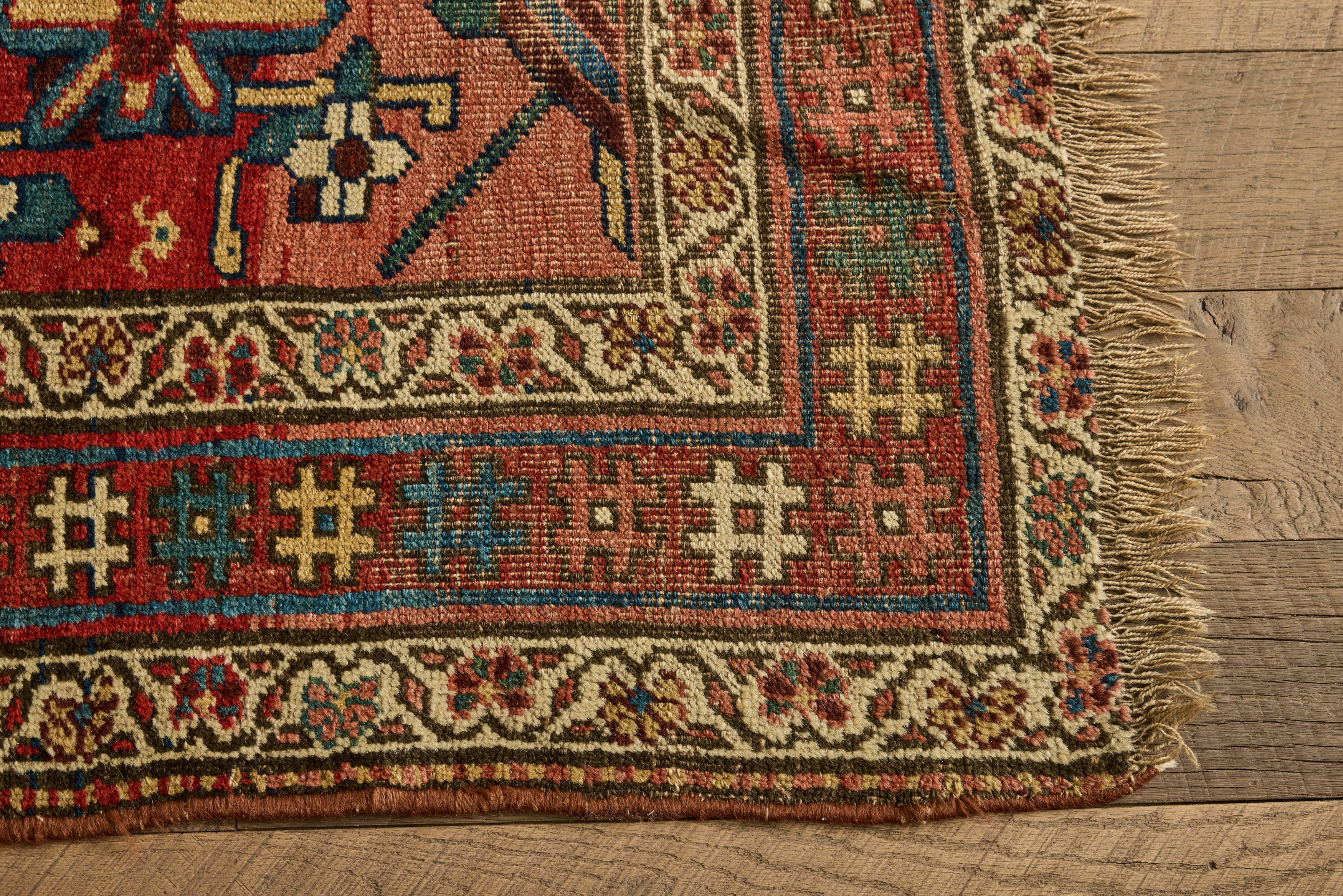 Red Floral Bidjar Rug 4'3 x 6'3