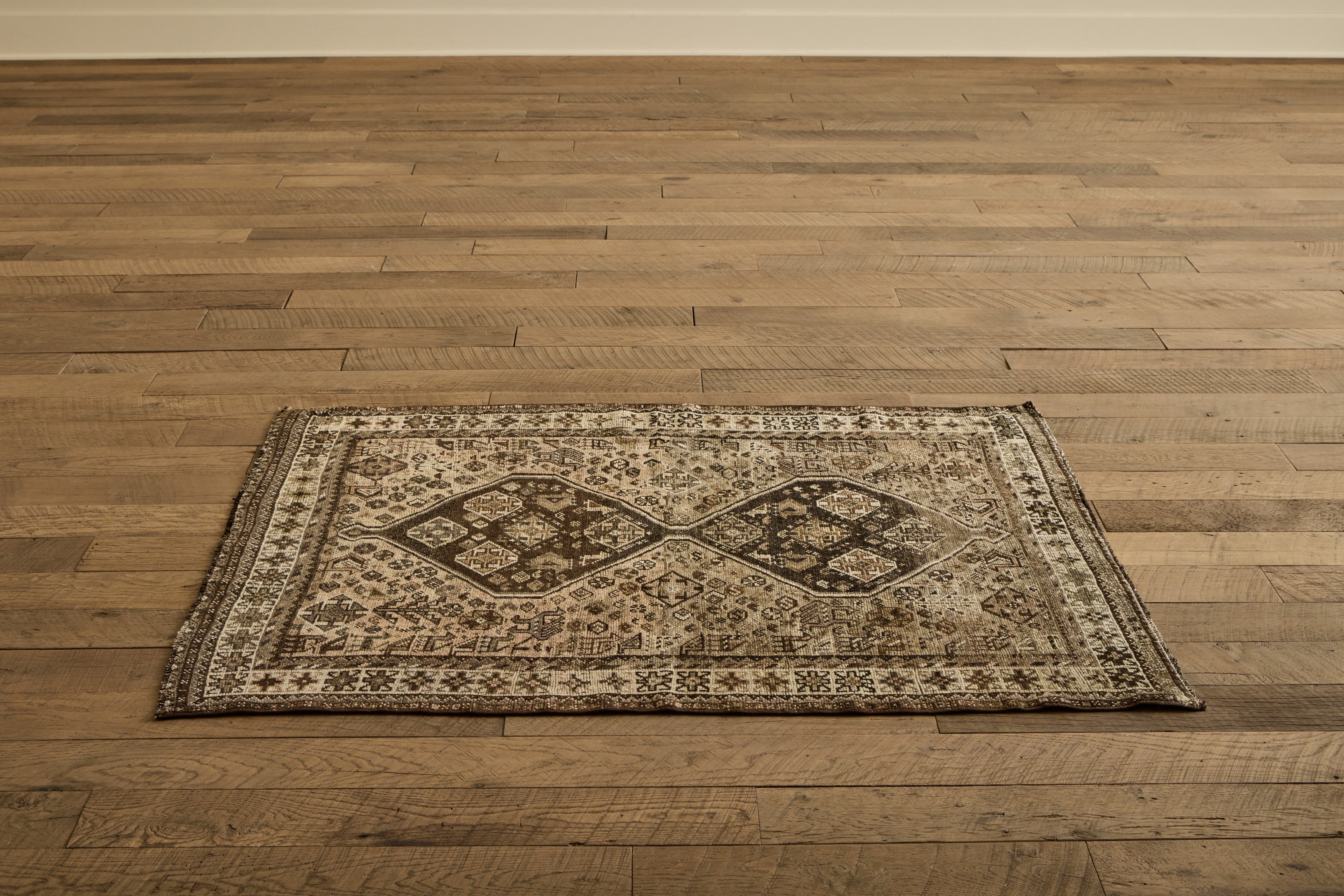 Brown Persian Shiraz Rug 3'9 x 5'1