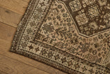 Brown Persian Shiraz Rug 3'9 x 5'1