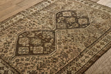 Brown Persian Shiraz Rug 3'9 x 5'1